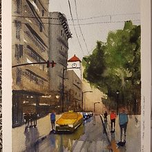 Mi Proyecto del curso: Paisajes urbanos en acuarela. Watercolor Painting project by Emilio Romero - 11.21.2020
