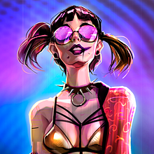 Cyberpunk Girl. Un progetto di Arte concettuale, Disegno digitale, Character design e Illustrazione tradizionale di Felixantos - 22.11.2020