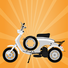 scooter. Ilustração digital projeto de Lenny Castillo - 22.11.2020