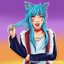 My Final Project in Female Character Portraits in Procreate course. Un proyecto de Diseño de personajes, Ilustración digital, Pintura digital y Dibujo de Angelica Bautista - 12.09.2020