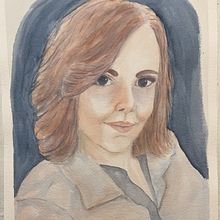 Self-portrait. Watercolor Painting project by Amy Lagers - 11.21.2020