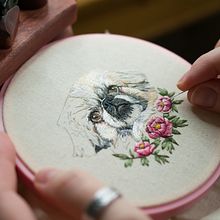 Pet Portraiture . Embroider, and Fiber Arts project by Yulia Sherbak - 11.21.2020