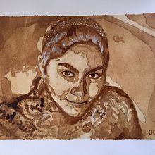 Retrato acuarela con cafe express . Watercolor Painting project by Yusef Rosales - 11.23.2020