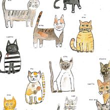 One life's cats. Creativit, Traditional illustration, Design, Fine Arts, Painting, Creating with Kids, and Sketchbook project by Silvia Biella - 12.16.2020