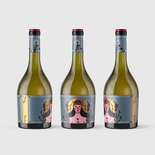 Packaging / Label / Etiqueta / Wine / Vino / La Reina. Design, Product Design, Digital Design, Graphic Design, Traditional illustration, Digital Illustration, Vector Illustration, and Packaging project by Ion Benítez - 11.23.2020