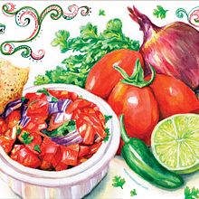 Salsa Recipe Ein Projekt aus dem Bereich Traditionelle Illustration von Lala Bower - 23.11.2020