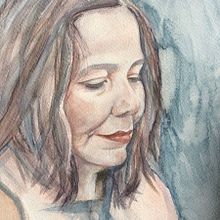 Retrato artístico en acuarela: Mi hermana mayor. Un proyecto de Pintura y Pintura a la acuarela de Carolina Salazar Rincón - 23.11.2020