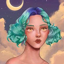 Meu projeto do curso: Retrato digital no Photoshop com um toque de fantasia. Digital Drawing, and Traditional illustration project by Eduarda Maioral - 11.24.2020