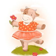 Symbol of a good New 2021. Un proyecto de Diseño de personajes, Ilustración infantil y Diseño gráfico de Sasha Milić - 10.11.2020