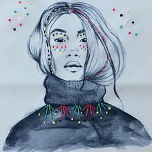 Mi Proyecto del curso: Técnicas básicas de bordado: puntadas, composiciones y gamas cromáticas. Embroider, and Traditional illustration project by Elsa Reig - 11.24.2020