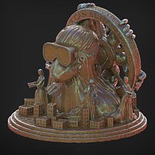 Escultura 3D - Juntos. Un proyecto de 3D, Bellas Artes, Creatividad, Diseño 3D, Escultura y Modelado 3D de Isabel Roux - 27.03.2020