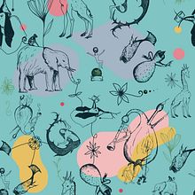 EL BOSCO PRINTS. Een project van Traditionele illustratie, Digitale illustratie y Patroonontwerp van Maria Logos - 24.11.2020