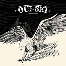 Label Oui-ski Whiskey alpino. Un progetto di Illustrazione tradizionale e Product design di Nicola Cerquetti - 24.11.2020
