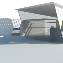 Centro Polideportivo. Arquitetura e Ilustração arquitetônica projeto de Martin V. Ávila - 25.11.2020