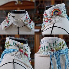 Meu projeto do curso: Técnicas básicas de bordado: pontos, composições e escalas cromáticas. Un proyecto de Diseño de vestuario de Bianca de Carvalho - 25.11.2020