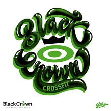 Diseño de logo Black Crown Crossfit. Digital Lettering project by Raúl Marin Montañes - 11.25.2020
