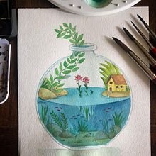 Mini worlds - Minimondi . Ilustrasi tradisional proyek oleh Ursula Castaldo - 11.26.2020