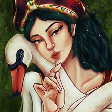 My Project in Digital Fantasy Portraits with Photoshop Course: "The Wild Swans". Drawing, Digital Drawing, and Traditional illustration project by Melanie Díaz Lara - 11.27.2020