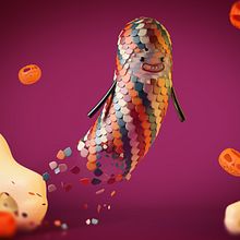 Diseño de personajes: Fantasmilla escamado Ein Projekt aus dem Bereich 3D, Design, 3-D-Design, Design von Figuren und Design von 3-D-Figuren von Abel Justo Urrutia - 27.11.2020