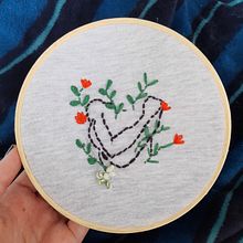 Meu projeto do curso: Introdução ao bordado botânico. Embroider project by damasceno_rebeca - 11.27.2020