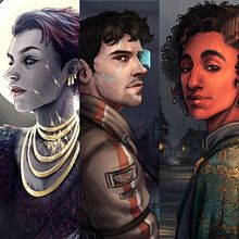 3 retratos de fantasía/scifi de mis amigos. Projekt z dziedziny Ilustracja c i frowa użytkownika Iida Kiela - 28.11.2020