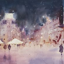 Paseo nocturno, 2020. Un projet de Illustration architecturale , et Aquarelle de Gonzalo Ibáñez - 30.11.2020