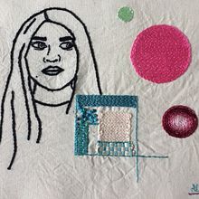 Mi Proyecto, Retrato lineal ;) . Een project van Borduurwerk y  Portrettekening van Angelica Castro C - 28.11.2020