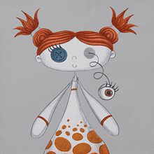 Mushroom Girl. Children's Illustration, Traditional illustration, Watercolor Painting, and Character Design project by Sambotin Georgiana - 06.15.2010