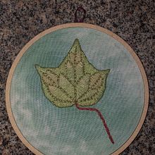 Bordado folha. Embroider project by Denise M G Dias - 11.28.2020