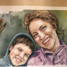 My project in Watercolor Portrait from a Photo course. Watercolor Painting project by Laura - 11.30.2020