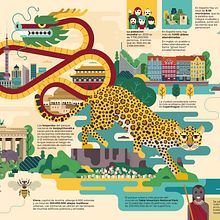 La ciudad en cifras. Editorial Illustration, Traditional illustration, Digital Illustration, Children's Illustration, and Vector Illustration project by Ángel Svoboda - 11.30.2020