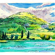 Watercolor Landscapes Sketchbook. Un proyecto de Pintura a la acuarela de FREDERIC LERIA - 30.11.2017