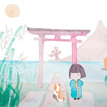 Proyecto: Ilustración en acuarela con influencia japonesa. Un proyecto de Ilustración tradicional y Pintura a la acuarela de Carty Party - 30.11.2020