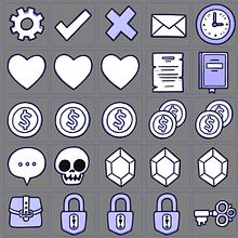 Game assets. Een project van Digitale tekening, Ontwerp van personages, Videogame-ontwerp, Sketchbook y Videogames van Matias Molusko - 13.07.2020