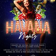 Flyer - Havana Nights. Projekt z dziedziny Cop, writing,  Manager art, st, czn,  Projektowanie plakatów, Projektowanie graficzne i Fotomontaż użytkownika Yarelis Serrano - 01.02.2019