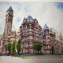 Old City Hall, Toronto. Un proyecto de Ilustración arquitectónica de Masooma Naqvi - 01.12.2020