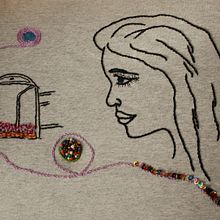 My project in Embroidered Linear Portrait course. Embroider project by Eleftheria V. - 01.03.2021