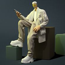 "Neón" - Humanismo Digital. 3D, 3D Animation, Character Animation, 3D Design, Character Design, and 3D Character Design project by Jaime Alvarez Sobreviela - 12.01.2020