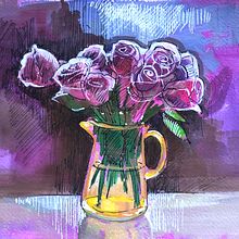 Contre-Jour Roses. Un progetto di Disegno di milychka - 01.12.2020