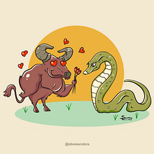 O Boi e a Cobra.. Un proyecto de Dibujo, Dibujo digital, Ilustración tradicional e Ilustración infantil de Antonio Sandro Silva Lima - 02.12.2020