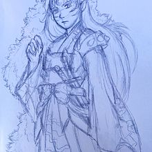 Sesshomaru. Un progetto di Disegno, Disegno a matita e Disegno artistico di Gabriela K.L. - 01.12.2019