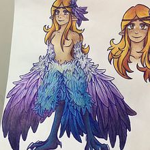 Harpia Aurora. Un proyecto de Concept Art, Dibujo, Dibujo a lápiz, Dibujo artístico, Dibujo de Retrato, Diseño de personajes, Ilustración tradicional e Ilustración infantil de Gabriela K.L. - 11.03.2020