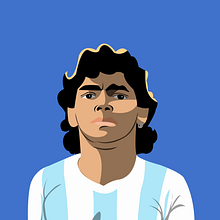 Diego Maradona. Digital Illustration project by Francisco Bonett - 12.02.2020