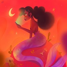 Sirenas modernas. Traditional illustration project by Pamela Espino - 12.03.2020