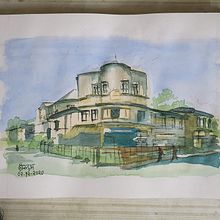 Old building in Pune, MH, India - project in Architectural Sketching with Watercolor and Ink course. Architectural Illustration, and Watercolor Painting project by Kaustubh Ghanekar - 12.02.2020