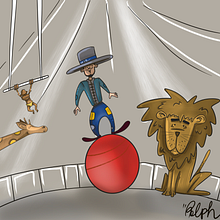 Un dia en el circo  . Design de caractere de Ralph Pollastro - 12.09.2020