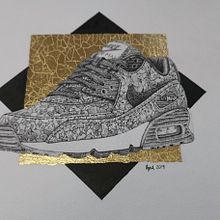 Air Max 90 . Un projet de Illustration traditionnelle de Agustín Servín - 23.08.2019