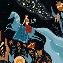 #folktale stories. Editorial Illustration, Traditional illustration, and Pattern Design project by Cagla Zimmermann - 12.03.2020