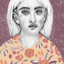 Mi Proyecto del curso: Retrato con lápiz, técnicas de color y Photoshop. Een project van Traditionele illustratie van Cinthia Navarro Fernández - 03.12.2020