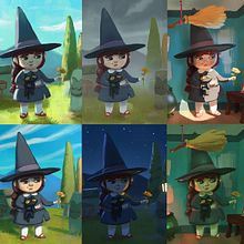 Little Witch - My project in Lighting Principles for Digital Painting course. Digital Painting project by Marco Giorgianni - 12.06.2020